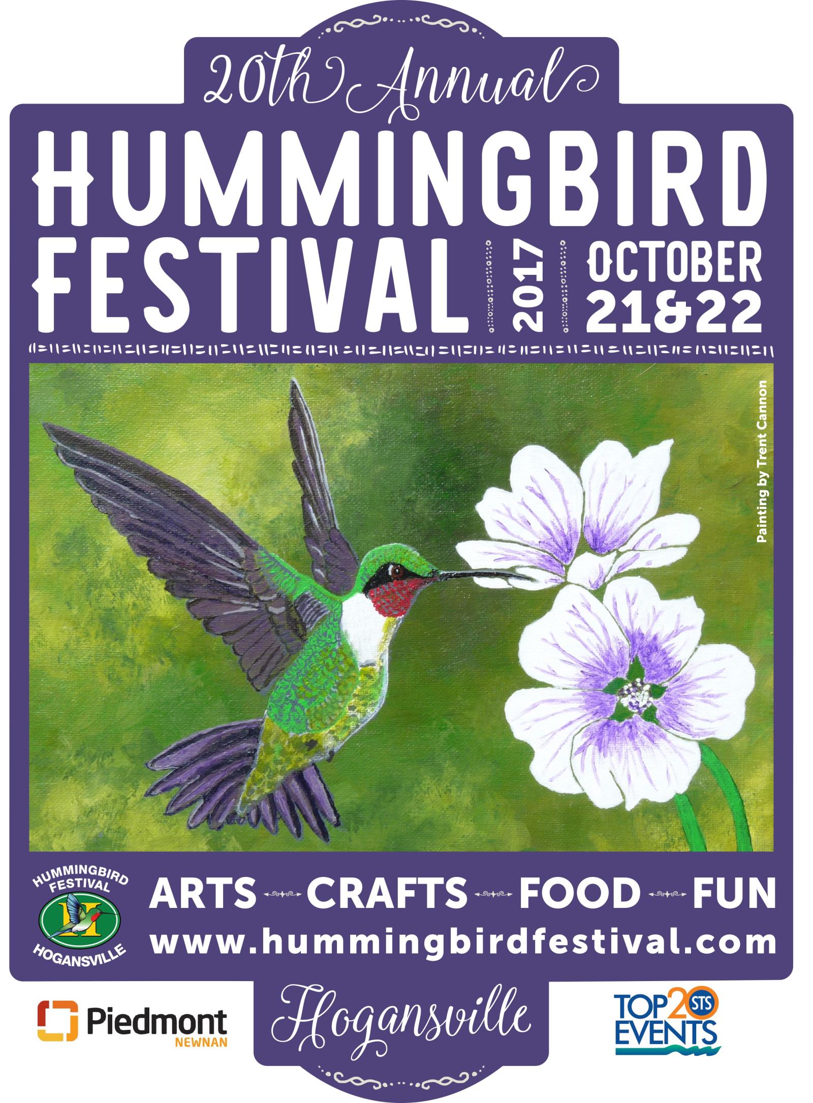 Poster Art Gallery Hummingbird Festival Hogansville,